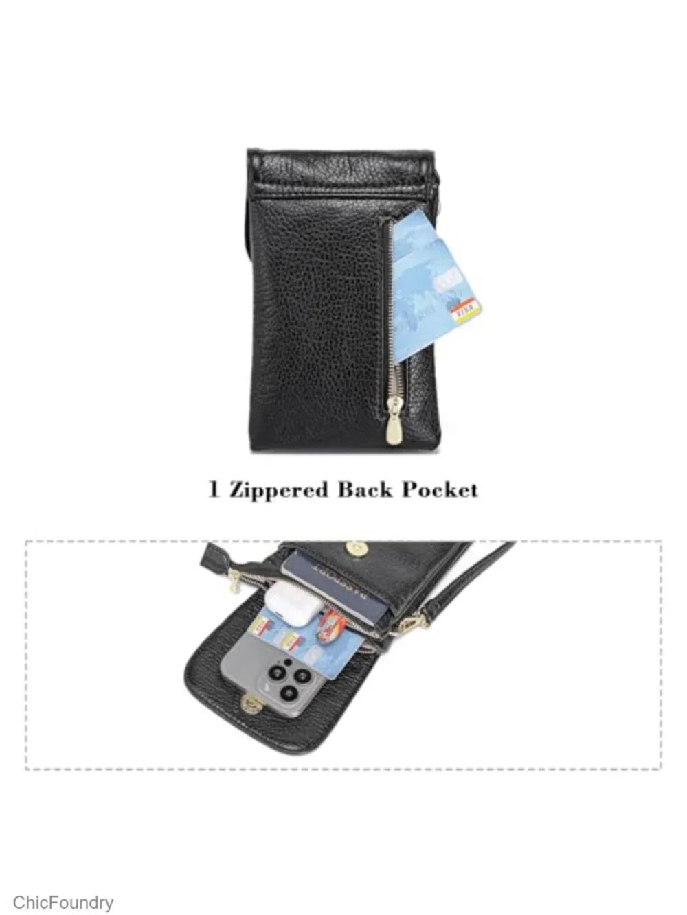 Small Vegan Leather Crossbody Bag for Women Cell Phone Purse Travel Everyday